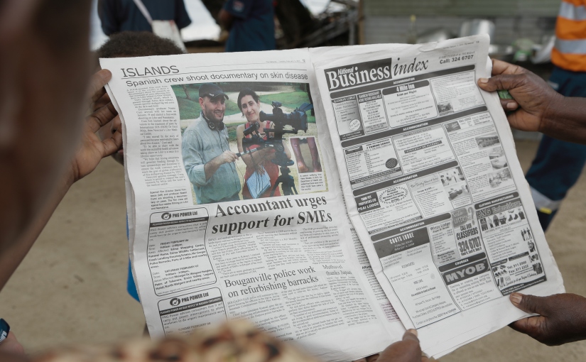 Diari del rodatge // Sortim al diari nacional de Papúa Nova Guinea
